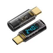 USB 4.0 Type C 40Gbps 8K@60Hz PD 240W Fast Charging Power Meter Tester Adapter