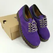 Dr. Doc Martens 8053 Men's 9 Limited Edition Suede Shoes Purple "Chewbacca"