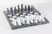 16" Black and White Marble Chess Set,Chess with Marble Chess Pieces Elegant Gift