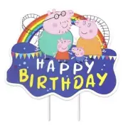 1pcs Peppa Pig cake topper George mr rabit daddy pig cupcake Toppers