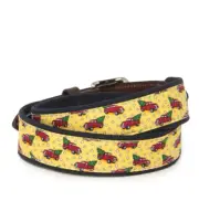 NWT Vineyard Vines Boy's Xmas Truck and Tree Canvas Club Belt Yellow 26