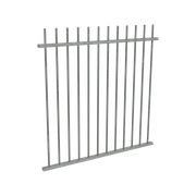 ProtectorAl 350 - 1200 x 1200mm Palladium Silver Aluminium Pool Fence Panel Picket Top
