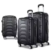 NNEDSZ 3PCS Carry On Luggage Sets Suitcase TSA Travel Hard Case Lightweight Blac