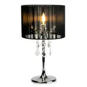Paris Crystal Table Lamp - Black
