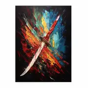 Knife Art Abstract Painting Canvas Print