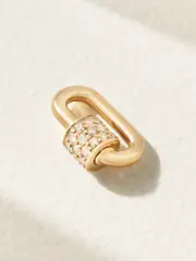 [Marla Aaron] Marla Aaron - Stoned Chubby Babylock 14-karat Gold Diamond Pendant - One size One size Gold