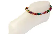 She Beads Stretchy Multicolor Hand-Rolled Clay Beaded Anklet (50% Off)