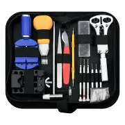147pcs Watch Repair Tool Kit Watch Link Pin Remover Shell Opener Spring Bar Remover Clock Battery Replacement Strap Need