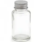 Clear Glass Bottle with Silver Lid 30ml