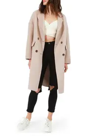 [Belle & Bloom] Amnesia Wool Blend Oversized Coat - Sand