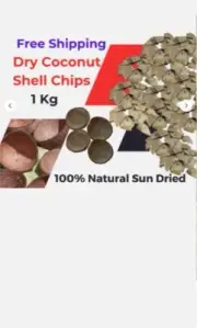 Dry Coconut Shell Chips Sri Lankan 100% Natural Pure Product 1Kg New…