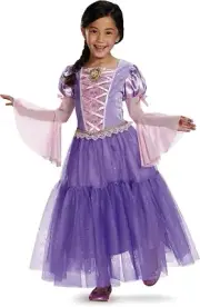 Disguise Disney Princess Rapunzel Tangled Deluxe Child Girl Halloween Costume