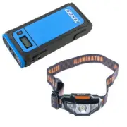 Adventure Kings 1000A Lithium Jump Starter + Illuminator LED Head Torch Headlamp