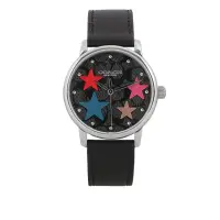 在飛比找momo購物網優惠-【COACH】CC Logo 滿版及星星圖案錶盤女錶(黑色)