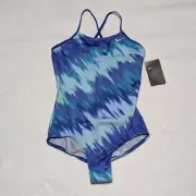 NWT Nike One-Piece Swimsuit Bathing Suit Girls Size Large Cross Strap 12-13 New
