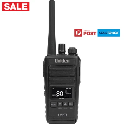 Uniden Uh755 Single 5 Watt UHF CB Splashproof Handheld Radio - Special Offer