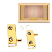 2 Pieces Glass Door Hinges Cabinet Hinges for Glass Doors Gold Glass Door Hin...