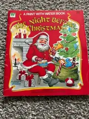 Vintage 1978 Whitman The Night Before Christmas Water Color Paint Book UNUSED