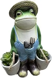 TOMVAES Froggy Flower Pot Crafts,Frog Garden Decor, Frogs Garden Statue for Yard, Garden, Indoor Outdoor Decoration and Housewarming Gift