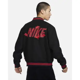 【NIKE 耐吉】棒球外套 CNY 龍年限定款 休閒 AS M NSW CNY VARSITY JKT GCEL 男款 黑(FZ6372010)