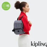 在飛比找Yahoo奇摩購物中心優惠-Kipling 經典老花掀蓋拉鍊後背包-CITY ZIP M