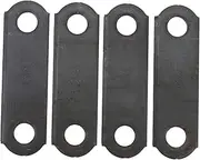 4Pcs Trailer Leaf Spring Shackle Strap: Heavy Duty Galvanized Steel Alloy, 3 1/8in Length for Double Eye Leaf Spring Suspension