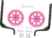 LOORGVEL 2pcs Boy Girl Bike Stabilizer Wheels for Auxiliary Training Wheels Flashing Lights Easy to Install for Safe Riding and Balance Support