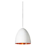 Egg White Label Copper Pendant Light