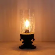 ANLONGLU Small Crackled Glass Table Lamp Mini Candle Desk Night Light Black R...