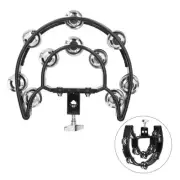 Professional Hand Bell Tambourine with 40 Bells for Drummers and Musicians