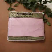 Vintage NOS Springmaid Twin Fitted Sheet Pink Wondercale No-Iron Percale New