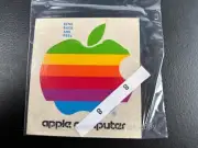 APPLE MACINTOSH Computer Rainbow Logo Sticker from the Apple II days