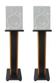 (2) Rockville 28" 2-Tone Studio Monitor Speaker Stands For Mackie CR4BT Monitors