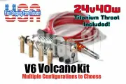 Volcano Hotend w/ Titanium Throat, V6, 1.75 Filament, J-head, Variety Nozzles