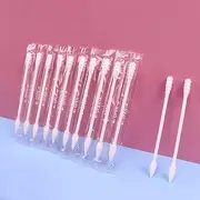 200 Count Individually Wrapped Cotton Swabs, Travel Cotton Swabs, Cotton Stick, Spiral Pointed Cotton Swab, Round Tip Cotton Swab, Individually Wrapped Double Tipped Cotton Swabs for Ear,Makeup,Clean
