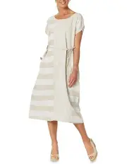 [Gordon Smith] Patio Stripe Dress in Natural