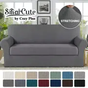 2 Pieces Stretch Couch Covers Sofa Slip Covers Form Fit 1/2/3 Seater