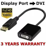 DisplayPort DP Male to DVI Female Display Port Adapter Cable Converter HD 1080P