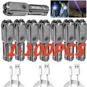 Super Bright Torch Rechargeable 990000LM LED Flashlight Tactical Police Zoomable