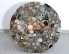 Brown Wild Agate Table Top, Agate Table, Natural Agate Round Table, Agate Stones