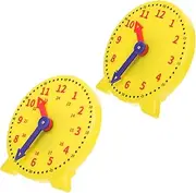 CORHAD 2pcs Learning Clock Model Educational Teaching Tool for Recognition Clock Model for Preschoolers Present for Students and Parents