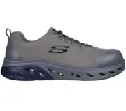Skechers Men's 200150 Glide Step SR Taysin Charcoal Safety Work Shoes