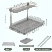 Under Sink Organizer 2 Tier Sliding Shelf Organizer Pull-Out Under Sink bexwT