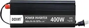 BKUANE Power Inverters 400W 800W 1500W 2000W 12/24V DC to 110/120/220/240V AC Converter for Vehicles USB Ports Car Charger Adapter with a Cigarette Lighter Ports Plug Outlet(400W)