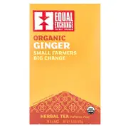 Equal Exchange, Organic Ginger, Herbal Tea, Caffeine Free, 20 Tea Bags, 1.05 oz (30 g)