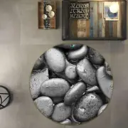 3D Black Pebbles ZHUA2889 Game Non Slip Rug Mat Photo Carpet Zoe