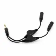 CY 3.5mm Male to 2 Female Headphone Mic TRRS Y Splitter Adapter AUX Sound Sound