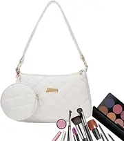 Underarm Bag - Underarm Diagonal Pattern PU Leather Shoulder Bag | Top Handle With Small Bag Satchel Pouch For Women
