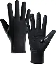 [Generic] Liner Gloves,Winter Cycling Anti-Slip Gloves for Men | Windproof Winter Gloves Touchscreen Ski Gloves for Driving Cycling Running