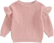 [MERSARIPHY] Infant Baby Girl Sweater Baby Pullover Sweater Toddler Girl Knit Sweatshirt Fall Winter Clothes